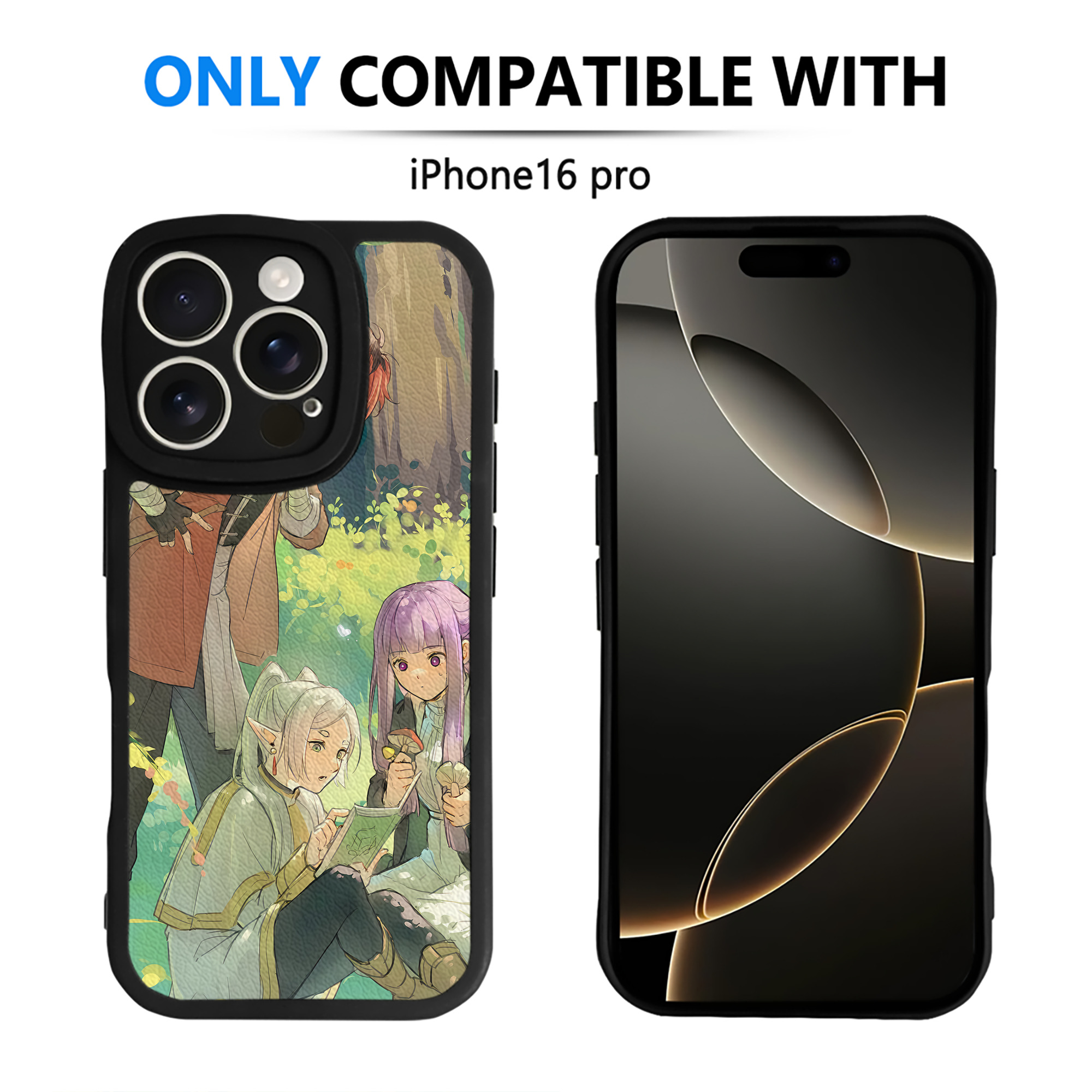 （画像用） 葬送のフリーレン Frieren 【iPhone 16シリーズ対応】シリコンスマホケース（レザー調） 材質：シリコン